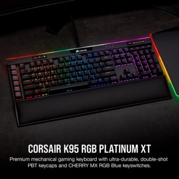 Corsair K95 RGB PLATINUM XT Silver, Cherry MX Spee