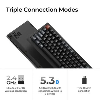 keychron v1 ultra 8k black silk pom switch brown | JAR Computers keychron v1 ultra 8k black silk pom switch brown