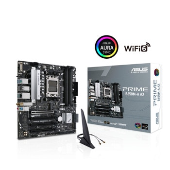 Дънна платка ASUS PRIME B650M WI-FI 6, B650, AM5, DDR5, PCI-E 4.0, (DP&HDMI&VGA), 4x SATA 6Gb/s, 2x M.2, 2x USB 3.2 Gen 2 Type-A, mATX | JAR Computers Asus PRIME B650M DDR5 AM5 90MB1C00-M0EAY0