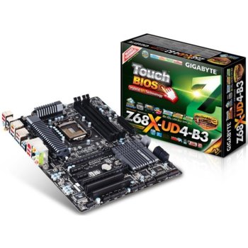 Дънна платка Gigabyte Z68X-UD4-B3, Z68, LGA1155, DDR3 @ 2133MHz, 2xPCI-E(SLi/CF), SB7.1 Dolby, Lan1000, 4xSATA 6Gb/s RAID 0,1,5,10, 4xUSB3.0, 2x1394, ATX | JAR Computers Gigabyte Z68X-UD4-B3