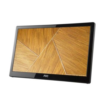Монитор AOC I1659FWUX, 15.6" (39.62 cm) IPS панел, Full HD, 5ms, 220 cd/m2, USB | JAR Computers AOC I1659FWUX