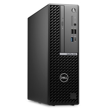 Настолен компютър Dell OptiPlex 5000 SFF (N003O5000SFF_VP_UBU), шестядрен Alder Lake Intel Core i5-12500 3.0/4.6 GHz, 8GB DDR4, 256GB SSD, 1x USB 3.2 Gen 2 Type-C, клавиатура и мишка, Ubuntu | JAR Computers Dell OptiPlex 5000 SFF N003O5000SFF_VP_UBU
