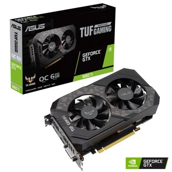 Видео карта Nvidia GF GTX 1660 Ti, 6GB, Asus TUF Gaming EVO OC, PCI-E 3.0, GDDR6, 192-bit, DP, HDMI, DVI | JAR Computers Asus TUF Gaming GeForce GTX 1660 Ti EVO OC Edition