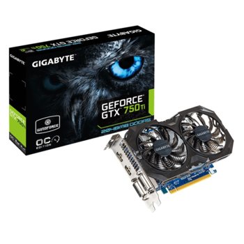 Видео карта GeForce GTX 750 Ti OC, 2GB, Gigabyte Gv-N75TOC2-2GI, PCI-E 3.0, GDDR5, 128 bit, HDMI, DVI, | JAR Computers Gigabyte Gv-N75TOC2-2GI