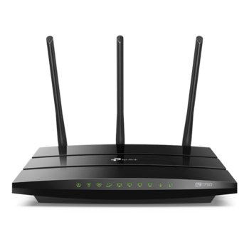 Рутер TP-Link Archer C7, 1750Mbps, 2.4GHz(450 Mbps)/5GHz(1300 Mbps), Wireless AC, 4x LAN 1000, 1x WAN 1000, 1x USB 2.0, 3x външни антени | JAR Computers TP-Link Archer C7