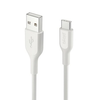 Кабел Belkin Playa (PMWH2001bt1MPBB), от USB A(м) към USB C(м), 1m, бял | JAR Computers Belkin Playa PMWH2001bt1MPBB