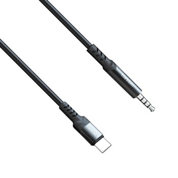Аудио кабел Earldom ET-AUX38, от 1x AUX(м) към 1x USB-C(м), 1m, черен | JAR Computers Earldom ET-AUX38 40178