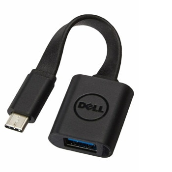 Преходник Dell 470-ABNE от USB-C(м) към USB-A(ж), черен image