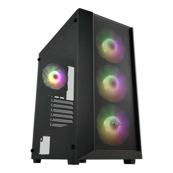 Кутия FSP Group CMT218, ATX/mATX/mini-ITX, 1x USB 3.0, 4x 120mm RGB вентилатора, с прозорец, черна, без захранване | JAR Computers Кутия FSP Group CMT218 POC0000214