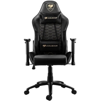 Геймърски стол Cougar Outrider Royal, до 120 kg., Class 4 газов амортисьор, 2D регулируеми подлакътници, мемори пяна, черен | JAR Computers COUGAR - Outrider, Royal