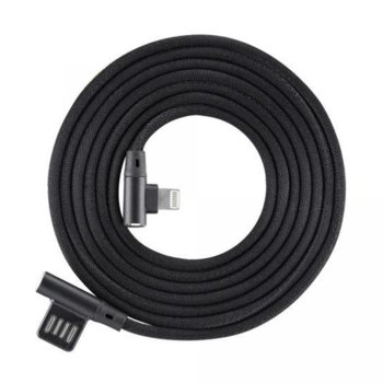 Кабел SBOX USB-8P-90, от USB Type A(м) към Lightning(м), 1.5m, ъглов, черен | JAR Computers SBOX USB-8P-90