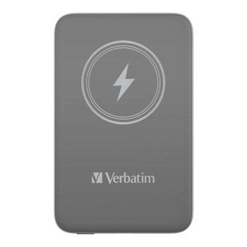 Външна батерия /power bank/ Verbatim MCP-10GY, 10 000mAh, сива, 1x USB-C, безжично зареждане | JAR Computers Power bank Verbatim MCP-10GY 32249