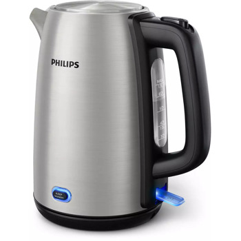 Електрическа кана Philips Viva Collection HD9353/90, вместимост 1.7л, капак с пружина, светлинен индикатор, 2060 W, инокс | JAR Computers PHILIPS HD9353/90 KETTLE 1.7L VIVA COLLECTION