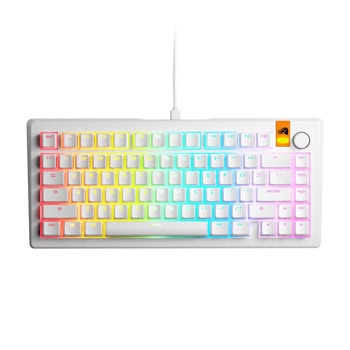 Клавиатура Glorious GMMK 3 HE Compact TKL 75%, механична, Linear Magnetic суичове, гейминг, RGB подсветка, бяла, USB | JAR Computers Glorious GMMK 3 HE Compact TKL 75% White