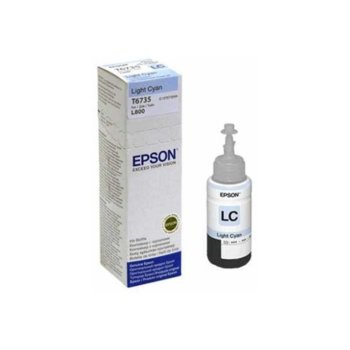 МАСТИЛО EPSON L800/L810/L850/L1800 Light Cyan ink bottle 70ml - №C13T67354A - Заб.: 1800p | JAR Computers Epson T6735 Light Cyan ink bottle, 70ml