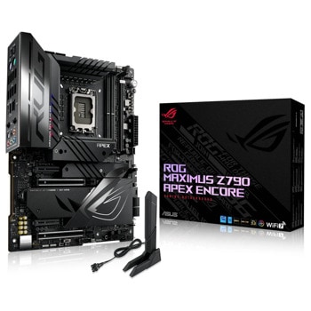 Дънна платка Asus ROG Maximus Z790 Apex Encore, Z790, LGA1700, DDR5, PCIe 5.0, 4x SATA3 6.0 Gb/s, 5x M.2, 5x USB 3.2 Gen 2 Type-A, 1x USB 3.2 Gen 2x2 Type-C, ATX | JAR Computers asus rog maximus z790 apex encore 90mb1fx0-m0eay0
