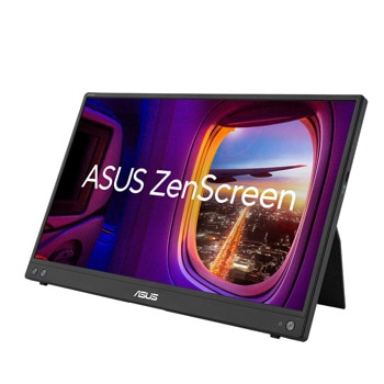 Монитор Asus ZenScreen Touch MB16AHV, преносим, 15.6" (39.62 cm) IPS панел, Full HD, 5ms, 250cd/m2, Mini HDMI, USB Type-C | JAR Computers Asus ZenScreen Touch MB16AHV 90LM0381-B02370