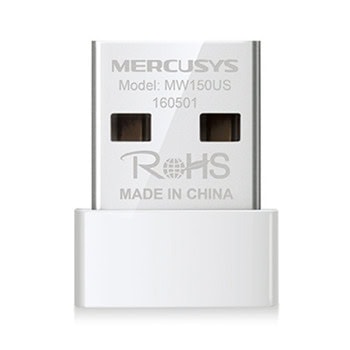 Мрежови адаптер Mercusys MW150US, 150Mbps, Wireless N, USB 2.0, бял | JAR Computers Mercusys MW150US
