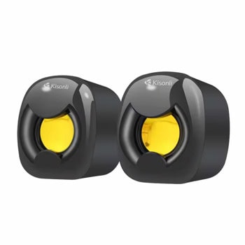Тонколони Kisonli A-202, 2.0, 6W RMS (3W + 3W), Jack 3.5mm, черни | JAR Computers Kisonli A-202 22254