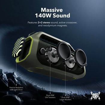 soundcore Boom 2 Plus Green | JAR Computers soundcore Boom 2 Plus Green