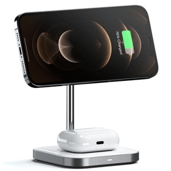 Satechi Aluminum 2-in-1 Magnetic Wireless Charging