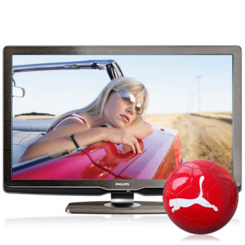 Телевизор 32" (81.28 cm) PHILIPS 32PFL9604H +подарък футболна топка PUMA, FULL HD, Ambilight Spectra 2, 2ms, 80 000:1, 500cd/m2, 5xHDMI & D-sub, WiFi 802.11g & RJ45 (DLNA), Incredible Surround™ 2x15W, 2г. | JAR Computers 32" (81.28 cm) PHILIPS 32PFL9604H +подарък футбо…
