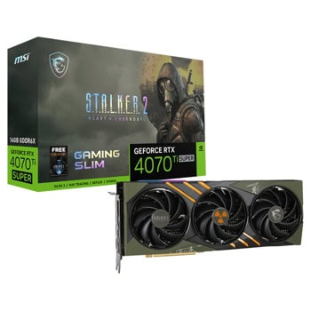 Видео карта Nvidia GF RTX 4070 Ti Super, 16GB, MSI Gaming Slim Stalker 2 Edition, PCI-E 4.0, GDDR6X, 256-bit, DisplayPort, HDMI | JAR Computers MSI GF RTX 4070 Ti SUPER SLIM STALKER 2
