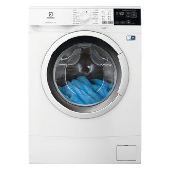 Перална машина Electrolux EW6S406W, клас F, 6кг капацитет, 1000 обр./мин, 14 програми, свободностояща, ширина 60 cm, дисплей, бяла | JAR Computers Electrolux EW6S406W