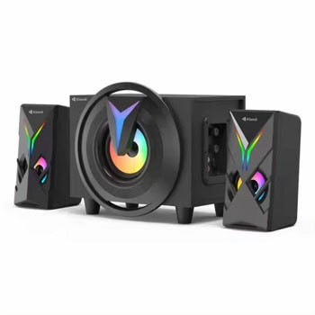 Тонколони Kisonli TM-1000U, 2.1, 16W RMS (2x4W + 8W), Bluetooth, USB, AUX, слот за SD карта, черни | JAR Computers Kisonli TM-1000U 22220