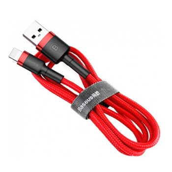 Кабел Baseus Cafule USB Lightning Cable (CALKLF-A09), от USB A(м) към Lightning(м), 0.5m, 12W, червен | JAR Computers Baseus Cafule USB Lightning Cable CALKLF-A09
