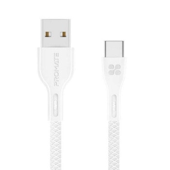 кабел promate usb a м to usb c м 1.2m white