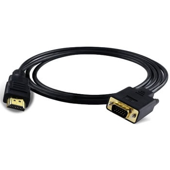 Кабел 68567453, от HDMI(м) към VGA(ж), 1.8m, черен | JAR Computers HDMI M към VGA F 1.8м 68567453