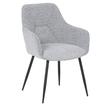 Трапезен стол Carmen BARNET, до 120kg., дамаска, прахово боядисана метална база, сив | JAR Computers Carmen BARNET - сив 3532405