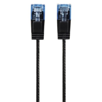 Пач кабел Hama Slim-Flexible CAT-6 UTP1.5m Черен