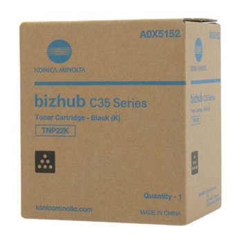 КАСЕТА ЗА KONICA MINOLTA BIZHUB C35/C35P - Black - TNP-22K - P№ A0X5152 - заб.: 6000k | JAR Computers КАСЕТА ЗА KONIKA MINOLTA BIZHUB C35/C35P - Black…