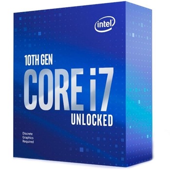 Процесор Intel Core i7-10700KF, осемядрен (3.8/5.1 GHz, 16MB Cache, LGA1200), Box, без охлаждане | JAR Computers Intel Core i7-10700KF BX8070110700KF