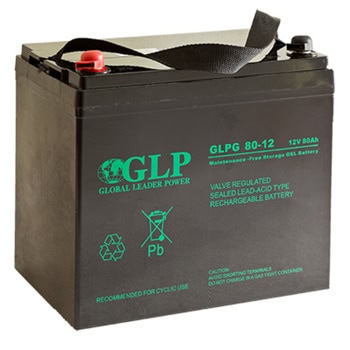 Акумулаторна батерия GLP 80-12, 12V, 80Ah, GEL, М8 конектори | JAR Computers GLPG 80-12