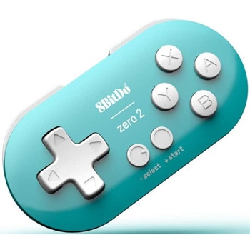 Геймпад 8Bitdo Zero 2 (Turquoise Edition), безжичен, за PC/Switch/Android, Bluetooth, USB-Micro, син | JAR Computers 8BitDo - Zero 2 (Turquoise Edition)