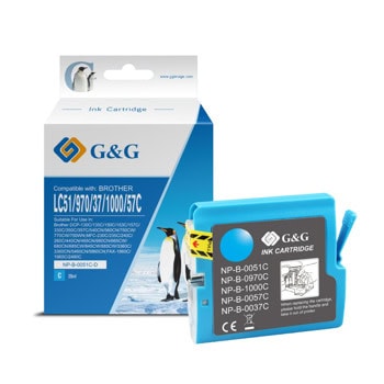 Глава за Brother MFC 235C/260C/DCP 135C/150C/153C/157C - Cyan - NB-OLC51C - G&G - Неоригинална, заб: 14.6 ml капацитет | JAR Computers G&G NB-OLC51C