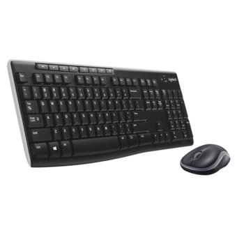 Комплект клавиатура и мишка Logitech MK270 (нарушена опаковка), безжични, на гръцки, черни, USB image