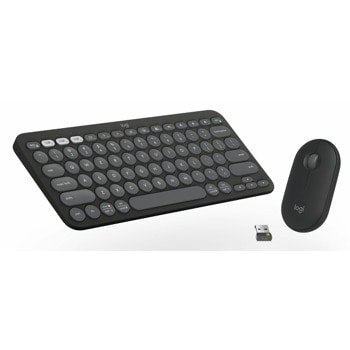 Комплект клавиатура и мишка Logitech K380s Mac + M350s (920-012244), безжични, 1000dpi, Bluetooth, сиви | JAR Computers Logitech K380s Mac + M350s 920-012244