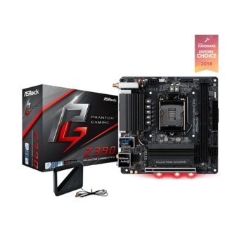 Дънна платка AsRock Z390 Phantom Gaming-ITX/ac, Z390, LGA1151, DDR4, PCI-Е (HDMI&DP&Thunderbolt), 4x SATA 6Gb/s, 2x Ultra M.2, Thunderbolt, Mini-ITX | JAR Computers AsRock Z390 Phantom Gaming-ITX/ac