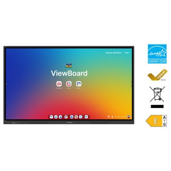 Интерактивен дисплей ViewSonic IFP7534, 75" (190.5 cm) 4K/UHD TFT мулти-тъч дисплей, DisplayPort, HDMI, VGA, USB, USB-C, RS232, LAN | JAR Computers ViewSonic IFP7534
