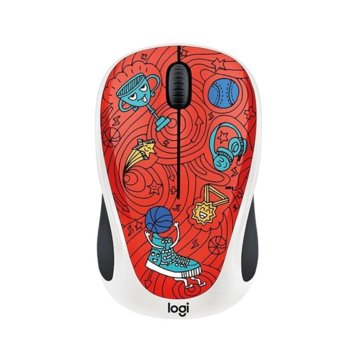Мишка Logitech M238 Doodle CHAMPION CORAL, оптична(1000 dpi), безжична, USB, щампа | JAR Computers Logitech M238 Doodle CHAMPION CORAL 910-005054