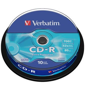 Оптичен носител CD-R, 700MB, Verbatim, 52x, 10 бр. image