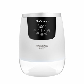 Овлажнител Rohnson R-9517, консумация 25W, 4 l резервоар, подходящ за помещения до 50м², 3 регулируеми режима на изпускане на пара, арома дифузер, бял | JAR Computers овлажнител rohnson r-9517