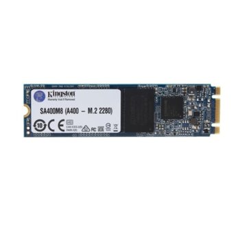 Памет SSD 240GB Kingston A400, SATA 6 Gbit/s, M.2 (2280), скорост на четене 500MB/s, скорост на запис 350MB/s | JAR Computers Kingston A400 240GB SA400M8/240G