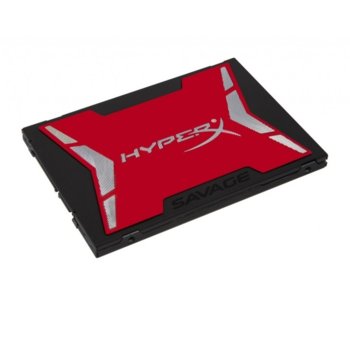 Памет SSD 240GB Kingston HyperX Savage (Bundle Kit), SATA 6Gb/s, 2.5" (6.35 cm), скорост на четене 530 MB/s, скорост на запис 560 MB/s | JAR Computers 240GB Kingston HyperX SAVAGE Bundle Kit