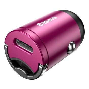 Зарядно за кола Baseus Tiny Star Mini PPS, от автомобилна запалка към USB C(ж), 20V, 1.5A, розово image
