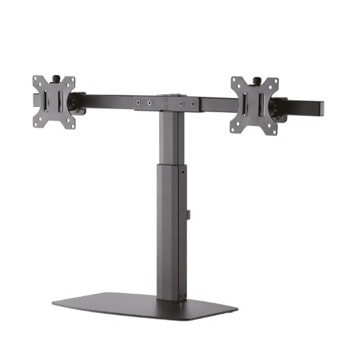 Стойка за монитор NewStar FPMA-D865DBLACK, за плот, за екрани от 10" до 27", VESA до 100 x 100, макс. тегло до 6кг., регулируема, за 2 бр. монитора, черна | JAR Computers NewStar FPMA-D865DBLACK